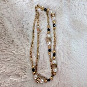 Hervé Bernard Vintage Gold-tone and Pearl Necklace